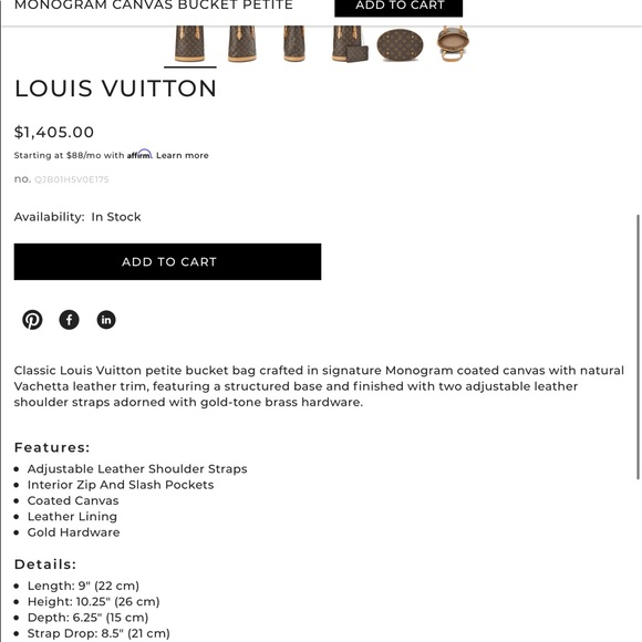 Louis Vuitton bucket bag GM - Picture 16 of 16